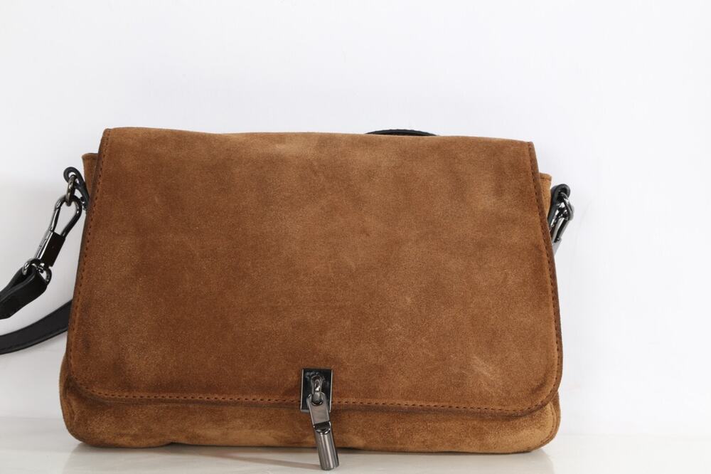 Elizabeth & James Cynnie Brown Suede Crossbody Bag